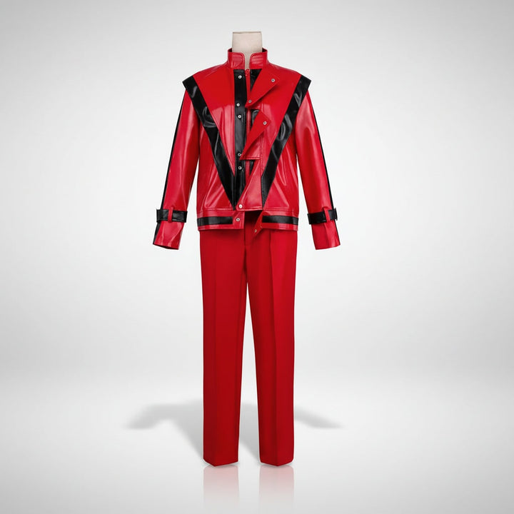 Halloween Thriller cosplaykostuum voor kinderen, tweedelige set van imitatieleren jasje en broek voor feest