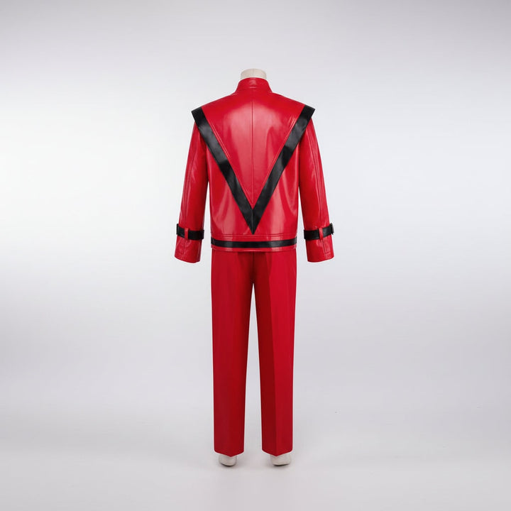 Halloween Thriller cosplaykostuum voor kinderen, tweedelige set van imitatieleren jasje en broek voor feest