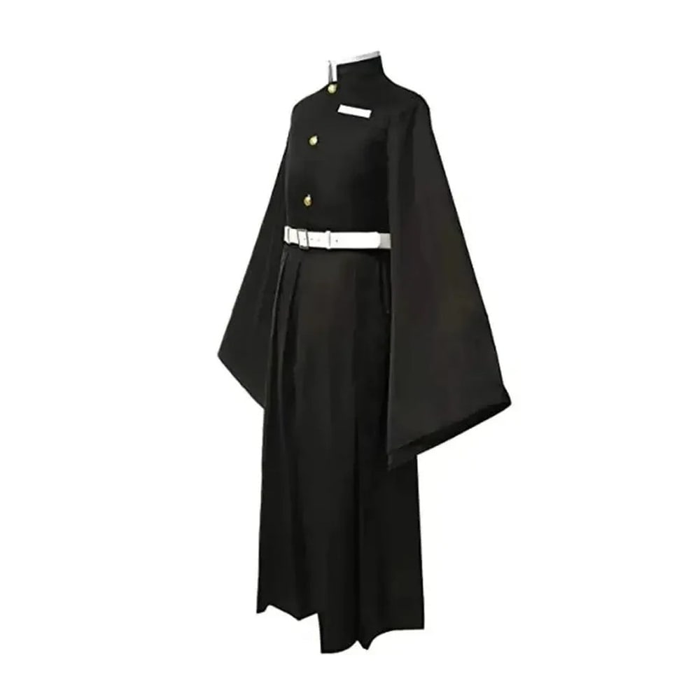 Halloween anime cosplaykostuum voor kinderen met jas met hoge kraag, wijde broek en gouden knopen