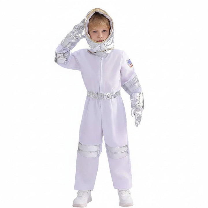 Halloween astronautenpak kostuum voor kinderen met ruimtevaartbadges en jumpsuit-ontwerp voor meisjes