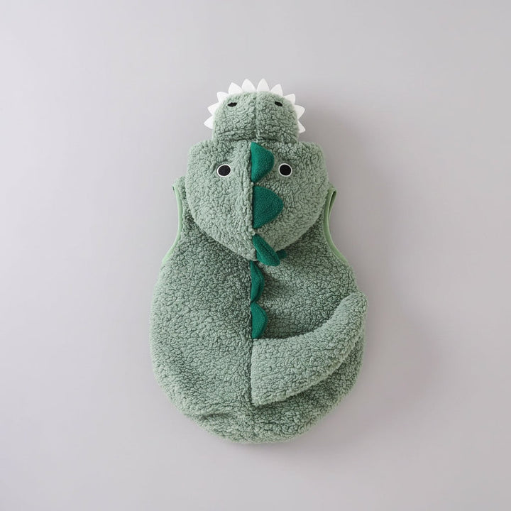 Halloween babydinosaurus kostuum met capuchon, rompertje met stekels en staart voor peuter T-rex