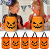 Halloween-snoepemmer en -tas voor kinderen met led-verlichting, lichtgevende pompoenlantaarn-emmer voor trick-or-treat