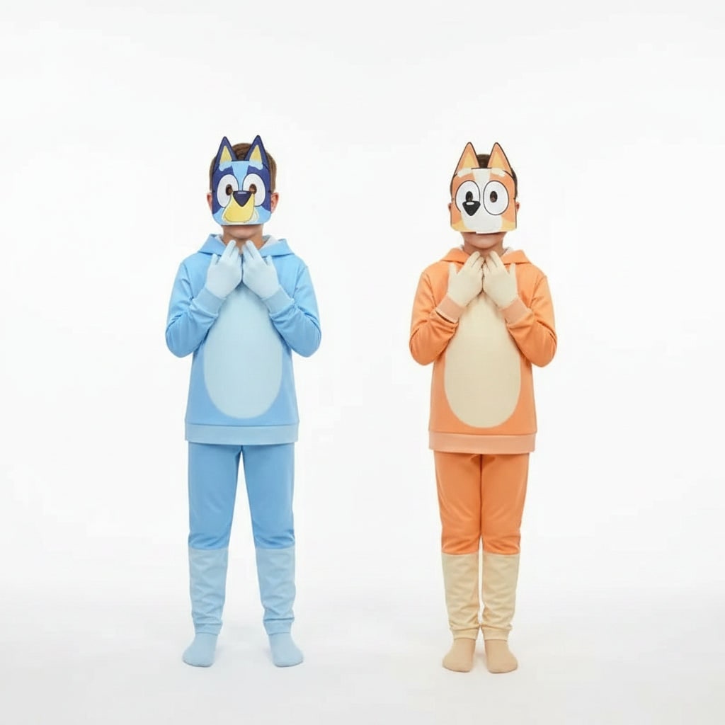 Halloween-personagekostuum voor kinderen met masker, hoodie en broek voor verkleedfeestjes