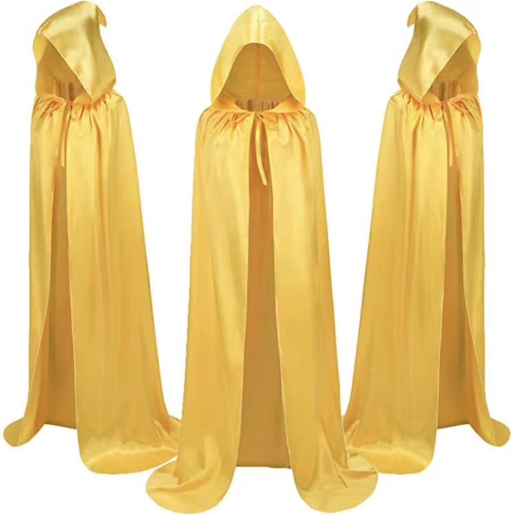 Halloween-cape voor kinderen met capuchon en strikbandsluiting voor kostuumfeestjes, met rode cape
