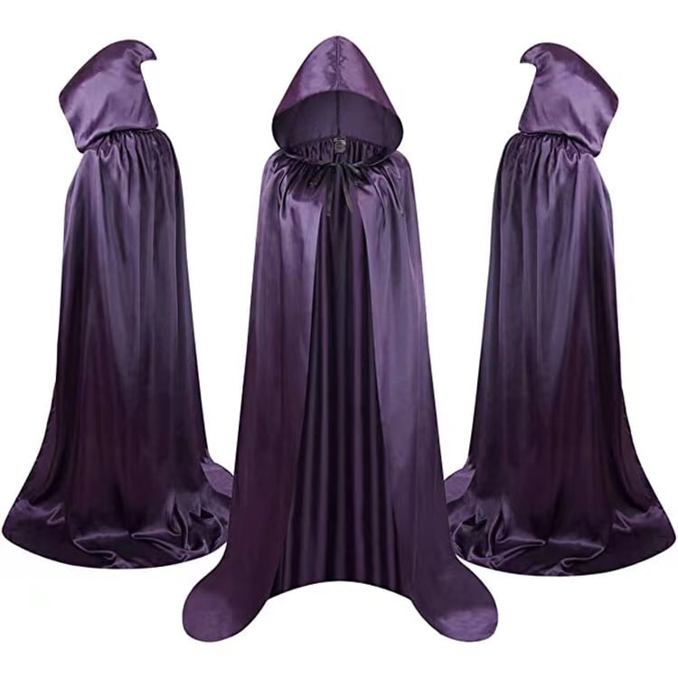 Halloween-cape voor kinderen met capuchon en strikbandsluiting voor kostuumfeestjes, met rode cape