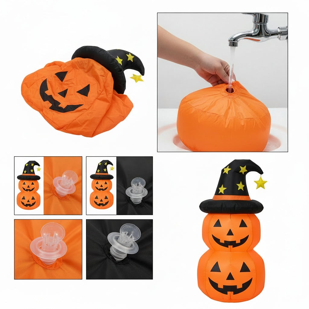 Opblaasbare Halloween-tuindecoratie, grote opblaasfiguur voor buiten met met water vulbare voet voor feest