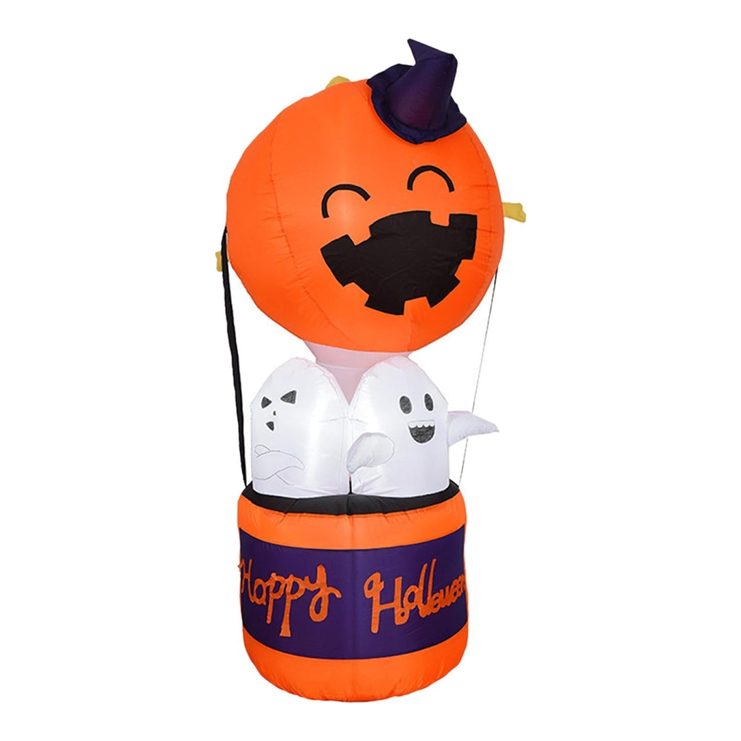 Halloween-buitendecoratie opblaasbare pompoen-luchtballon met spoken en ledverlichting