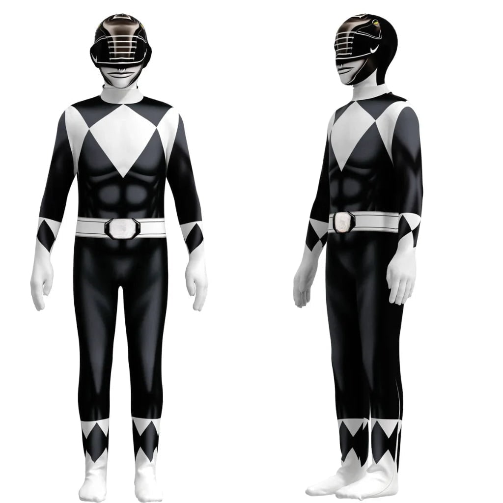 Halloween superheldenbodysuit kostuum voor kinderen met spierprint en volledige capuchon