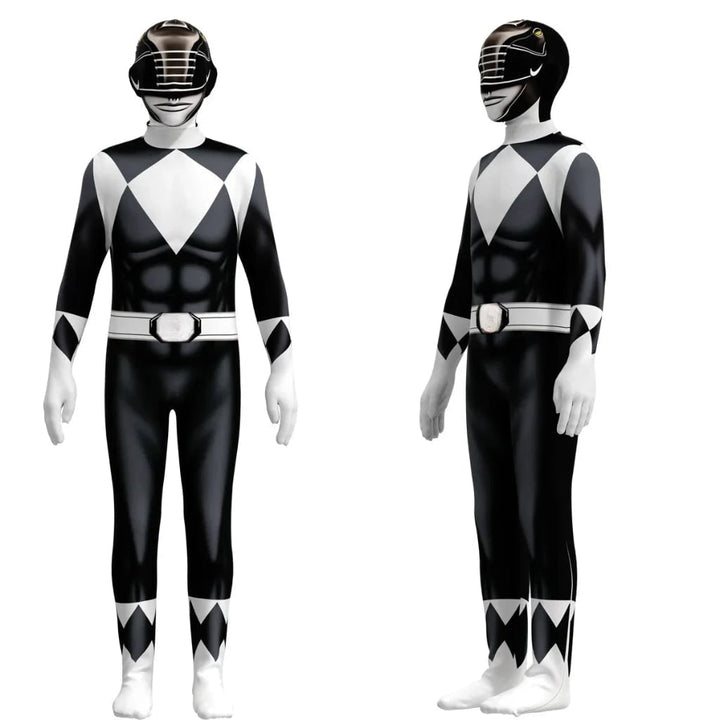 Halloween superheldenbodysuit kostuum voor kinderen met spierprint en volledige capuchon
