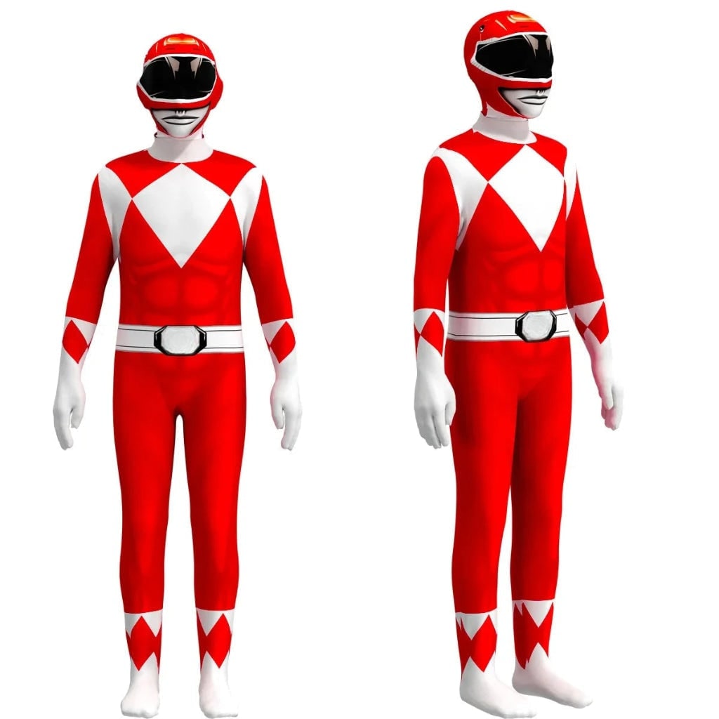 Halloween superheldenbodysuit kostuum voor kinderen met spierprint en volledige capuchon