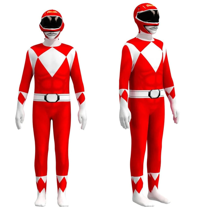 Halloween superheldenbodysuit kostuum voor kinderen met spierprint en volledige capuchon