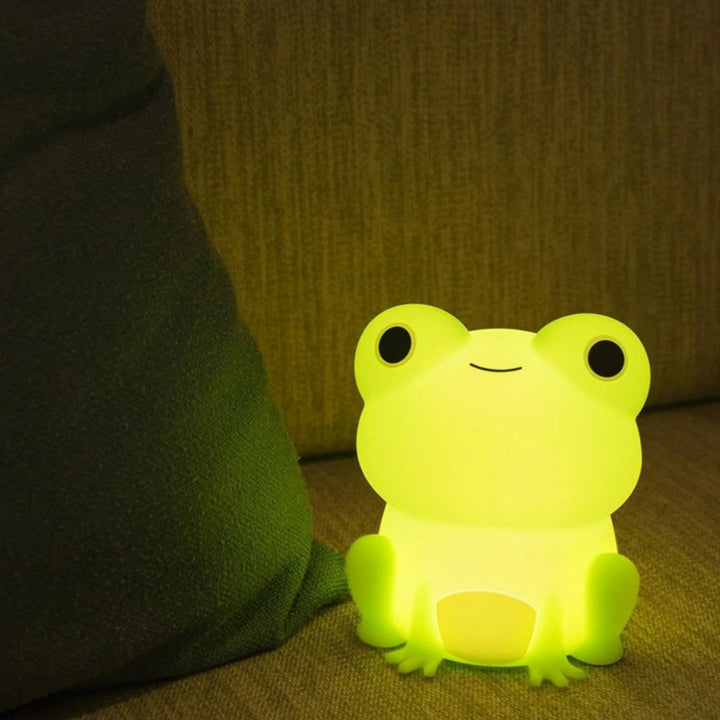 Oplaadbare kindernachtlamp zachte siliconen dier aanraakbediening dimbaar