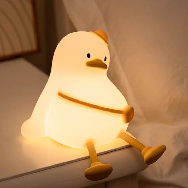 Oplaadbare kindernachtlamp zachte siliconen dier aanraakbediening dimbaar