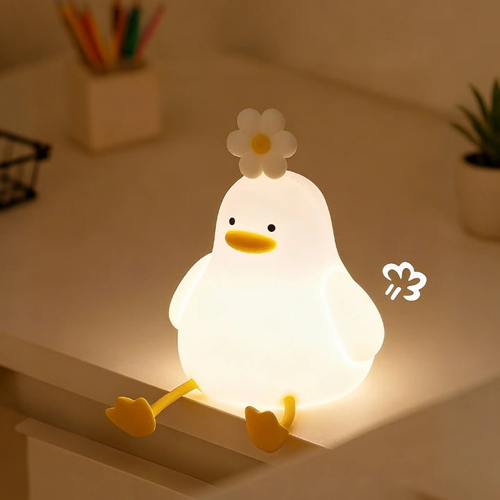 Oplaadbare kindernachtlamp zachte siliconen dier aanraakbediening dimbaar