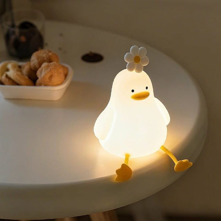 Oplaadbare kindernachtlamp zachte siliconen dier aanraakbediening dimbaar