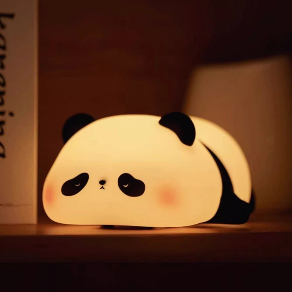 Oplaadbare kindernachtlamp zachte siliconen dier aanraakbediening dimbaar