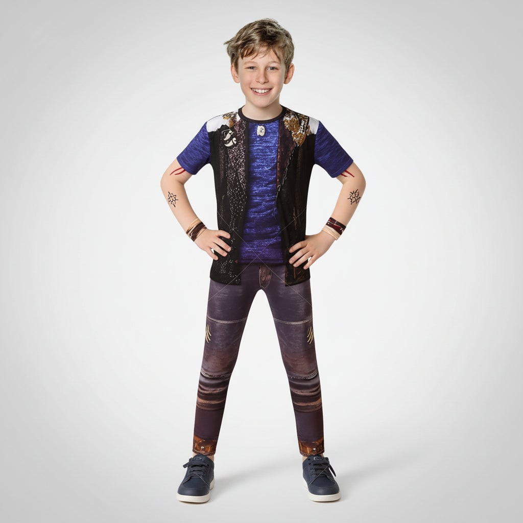 Weerwolfkostuum voor kinderen met ritssluiting en realistische geprinte details