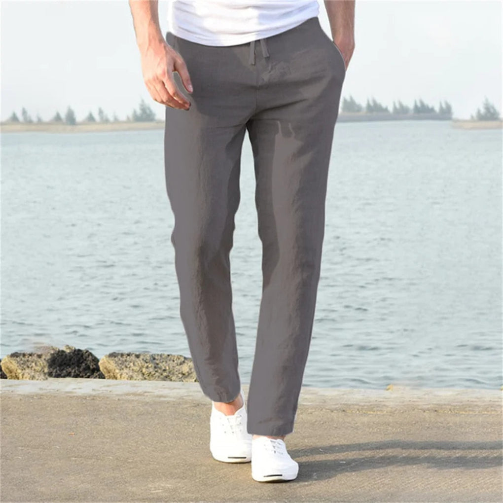 Heren linnen broek, casual stijl voor warme dagen