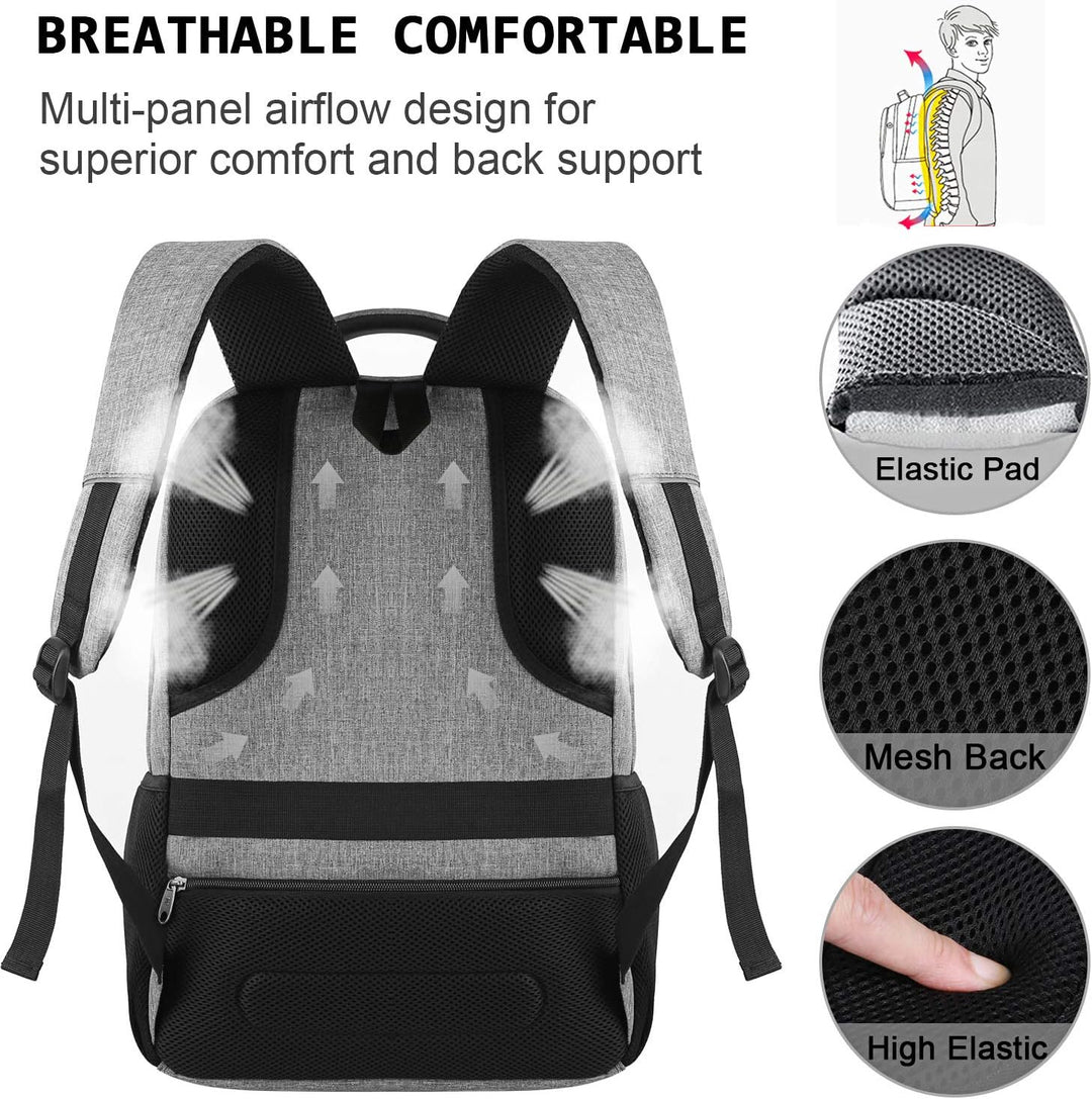 Slanke anti-diefstal laptoprugzak met USB-oplaadpoort