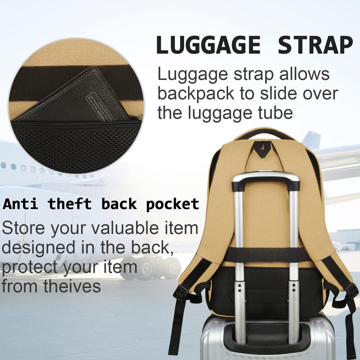 Slanke anti-diefstal laptoprugzak met USB-oplaadpoort