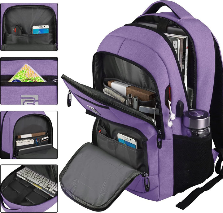 Slanke anti-diefstal laptoprugzak met USB-oplaadpoort