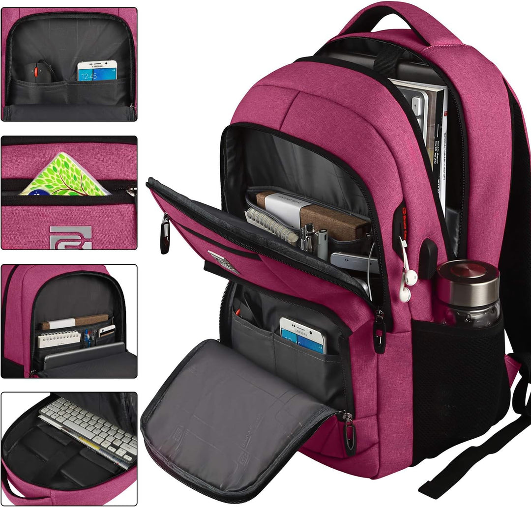 Slanke anti-diefstal laptoprugzak met USB-oplaadpoort