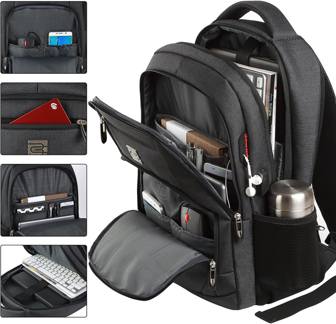 Slanke anti-diefstal laptoprugzak met USB-oplaadpoort