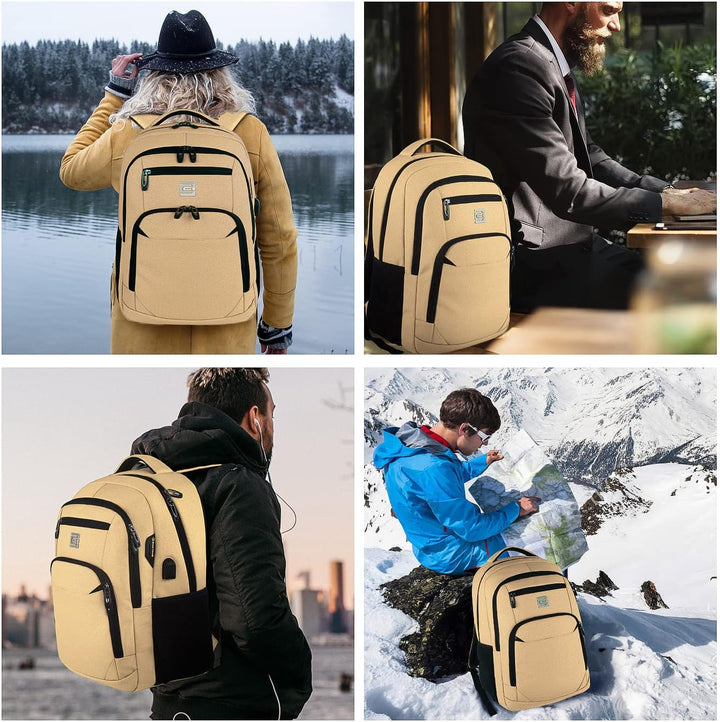 Slanke anti-diefstal laptoprugzak met USB-oplaadpoort