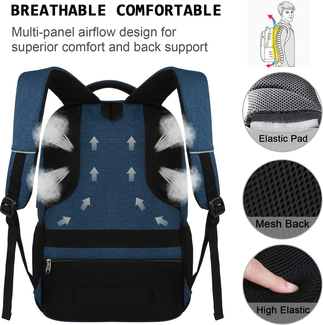 Slanke anti-diefstal laptoprugzak met USB-oplaadpoort