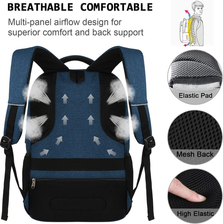 Slanke anti-diefstal laptoprugzak met USB-oplaadpoort