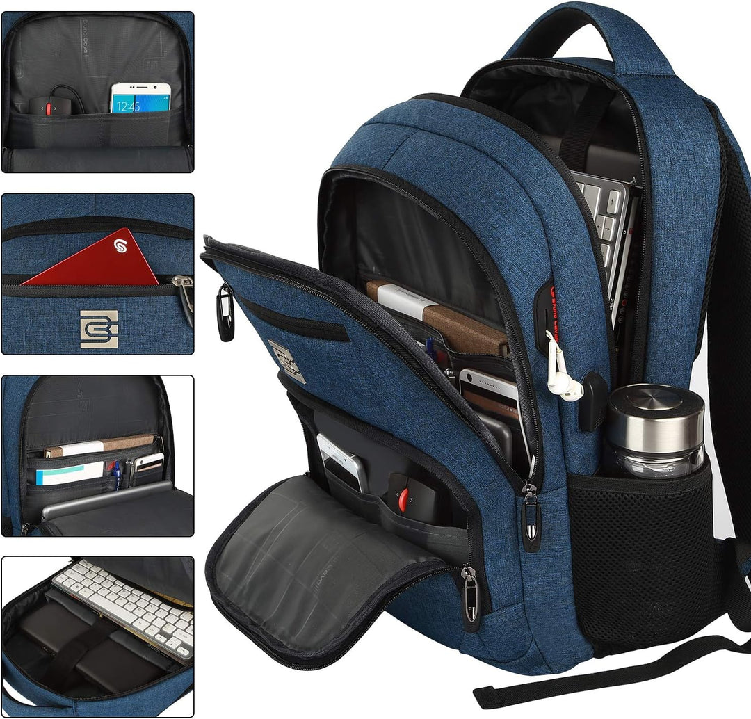 Slanke anti-diefstal laptoprugzak met USB-oplaadpoort