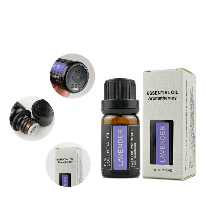 Lavendel aromatherapie etherische olie, 100% puur, in amberkleurig glazen flesje van 10ml