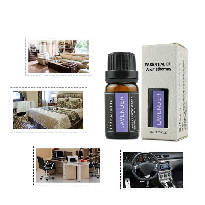 Lavendel aromatherapie etherische olie, 100% puur, in amberkleurig glazen flesje van 10ml