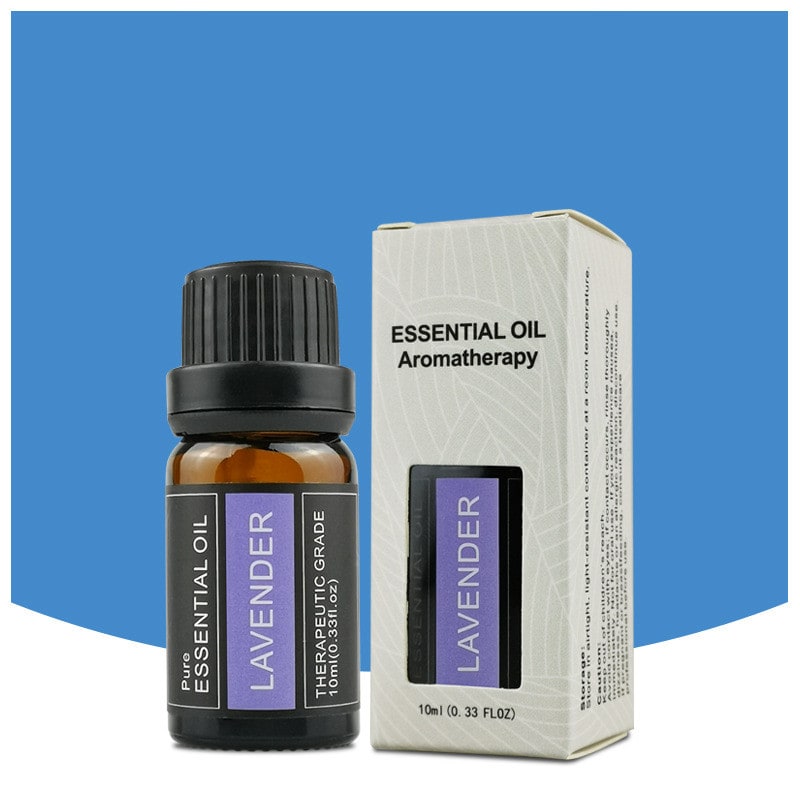 Lavendel aromatherapie etherische olie, 100% puur, in amberkleurig glazen flesje van 10ml