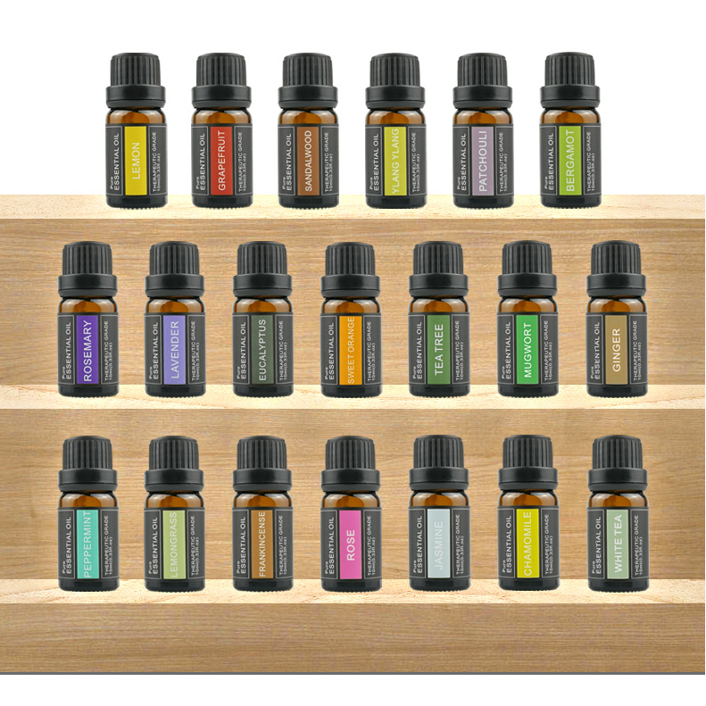 Lavendel aromatherapie etherische olie, 100% puur, in amberkleurig glazen flesje van 10ml