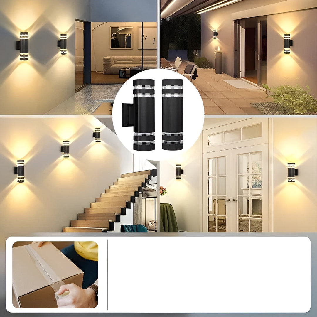 LED-buitenwandlamp – moderne op- en neerwaartse verlichting | Weerbestendig