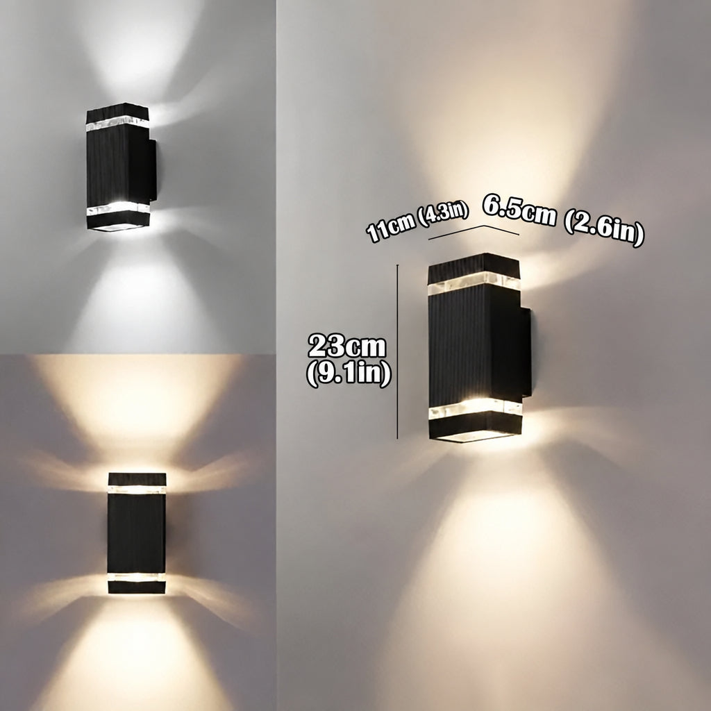 LED-buitenwandlamp – moderne op- en neerwaartse verlichting | Weerbestendig