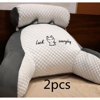 Lendensteunkussen met leesrugsteun, armleuningen en afneembare nekrol voor in bed