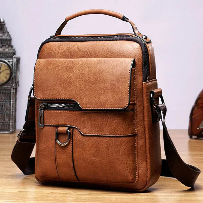 Randel - Lederen laptop tas - werktas - schoudertas - reistas