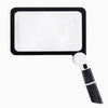Vergrootglas met licht, led, voor lezen, handmodel, rechthoekig, met opklapbaar handvat