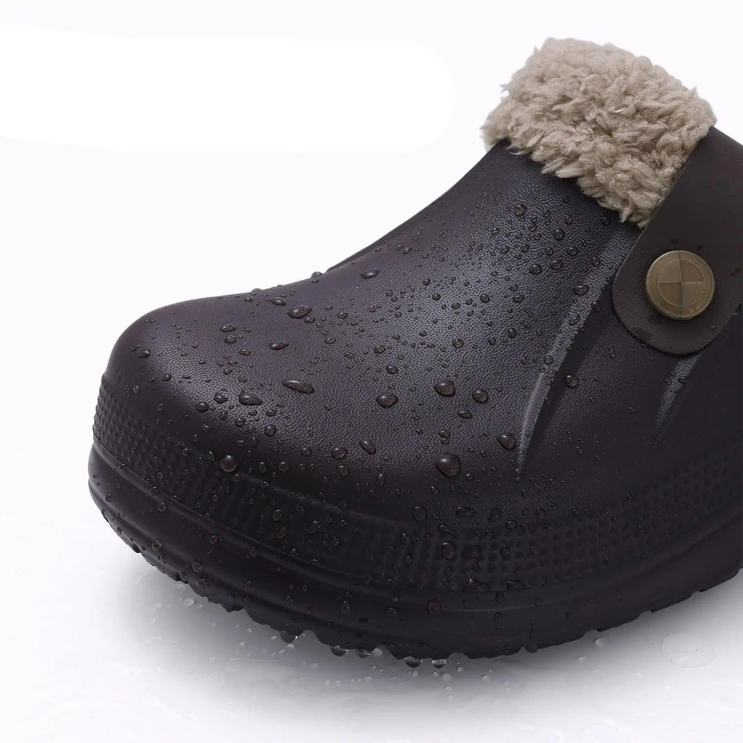 Waterdichte winterclogs voor heren met bontvoering en antislipzool