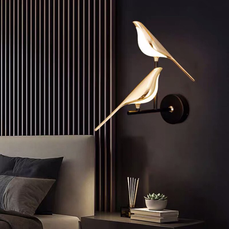 Moderne vogel-wandlamp – AviaryGlow