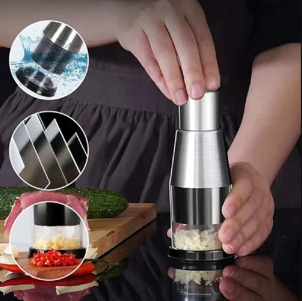 Handmatige RVS groentehakker – ChefChop Pro