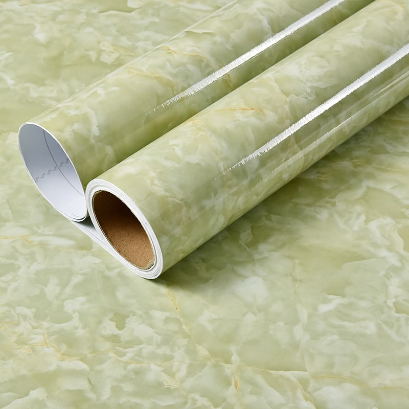 Marmeren plakfolie voor aanrechtblad en plankbekleding, zelfklevend, waterdicht, hoogglans