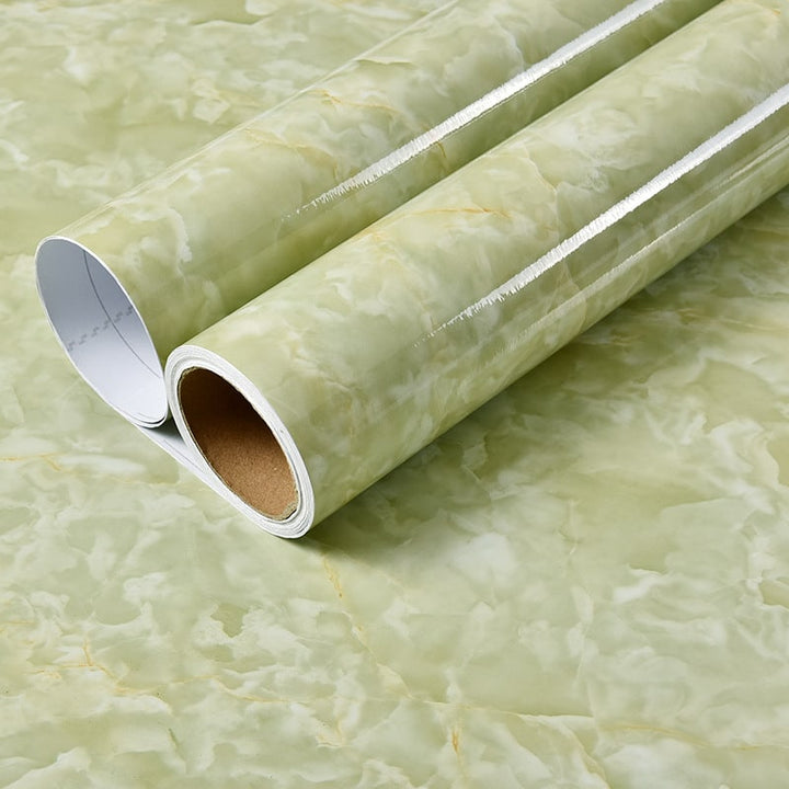 Marmeren plakfolie voor aanrechtblad en plankbekleding, zelfklevend, waterdicht, hoogglans
