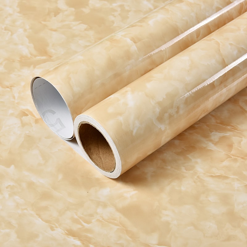 Marmeren plakfolie voor aanrechtblad en plankbekleding, zelfklevend, waterdicht, hoogglans