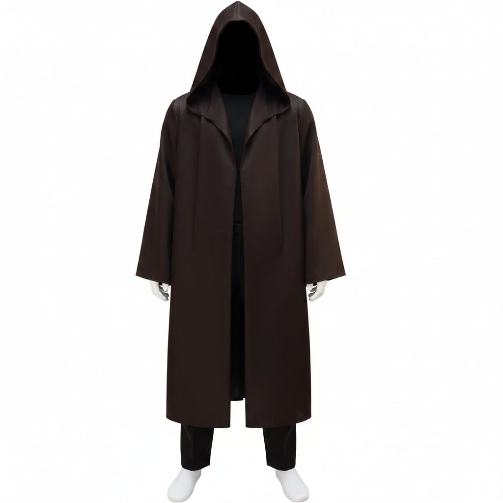 Heren Halloween cosplay ruimteridder kostuum met gewaad met capuchon, tuniek, broek en riemset voor volwassenen