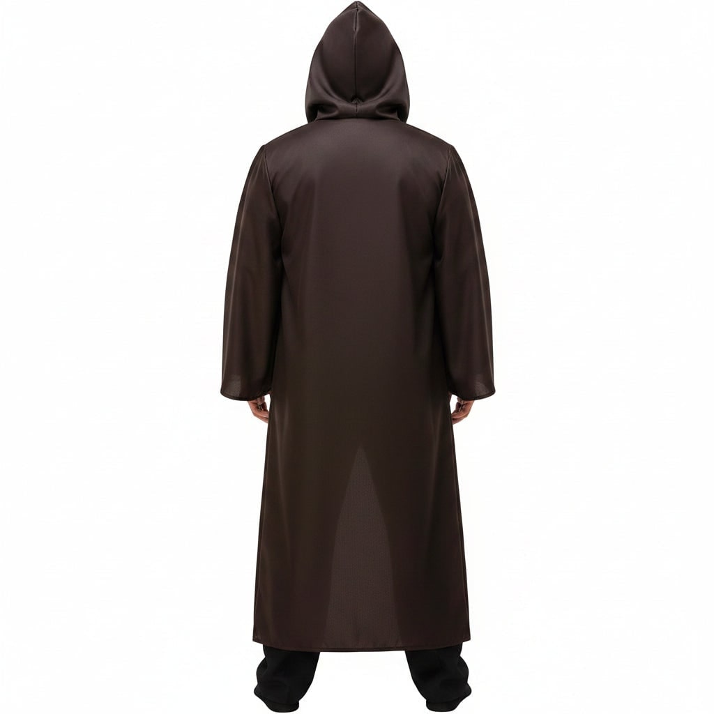 Heren Halloween cosplay ruimteridder kostuum met gewaad met capuchon, tuniek, broek en riemset voor volwassenen