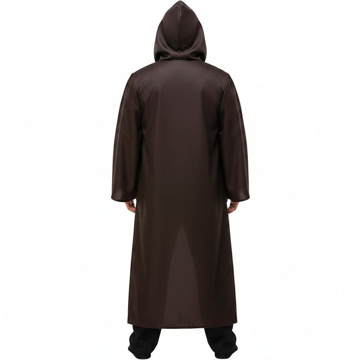 Heren Halloween cosplay ruimteridder kostuum met gewaad met capuchon, tuniek, broek en riemset voor volwassenen
