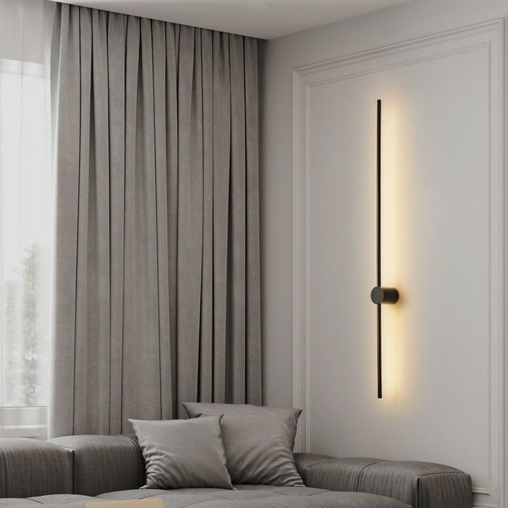 Moderne eigentijdse lineaire LED-wandlamp met indirecte achtergrondverlichting